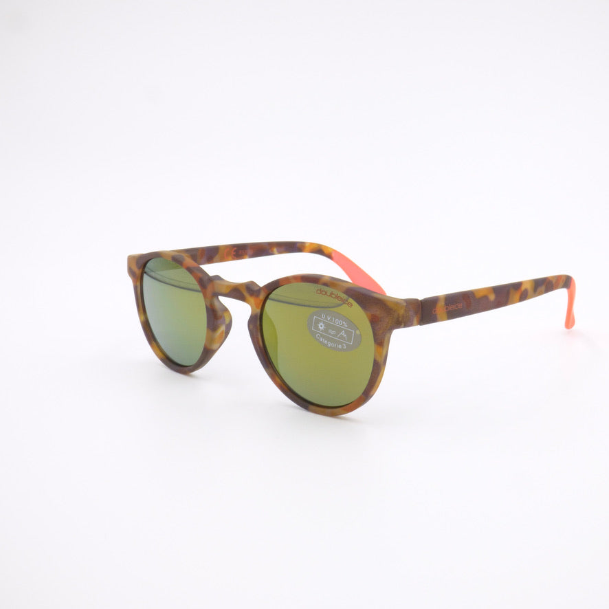Lunettes de soleil ROUND DEMI - Ecailles/Orange (profil)