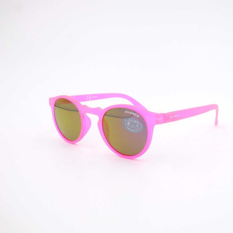 Lunettes de soleil ROUND FLUO - Rose Fluo (profil)