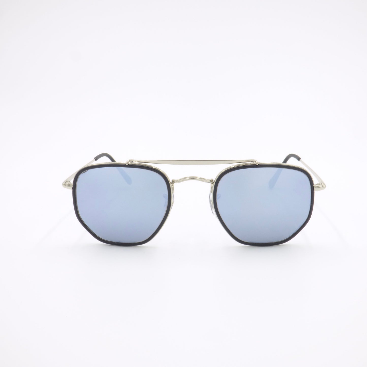 Lunettes de soleil JASMIN - Argent/Noir/Bleu (face)