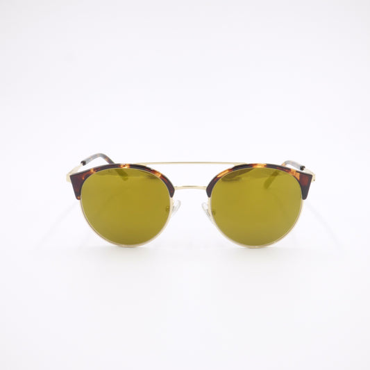 Lunettes de soleil IRIS - Or/Écailles/Jaune (face)