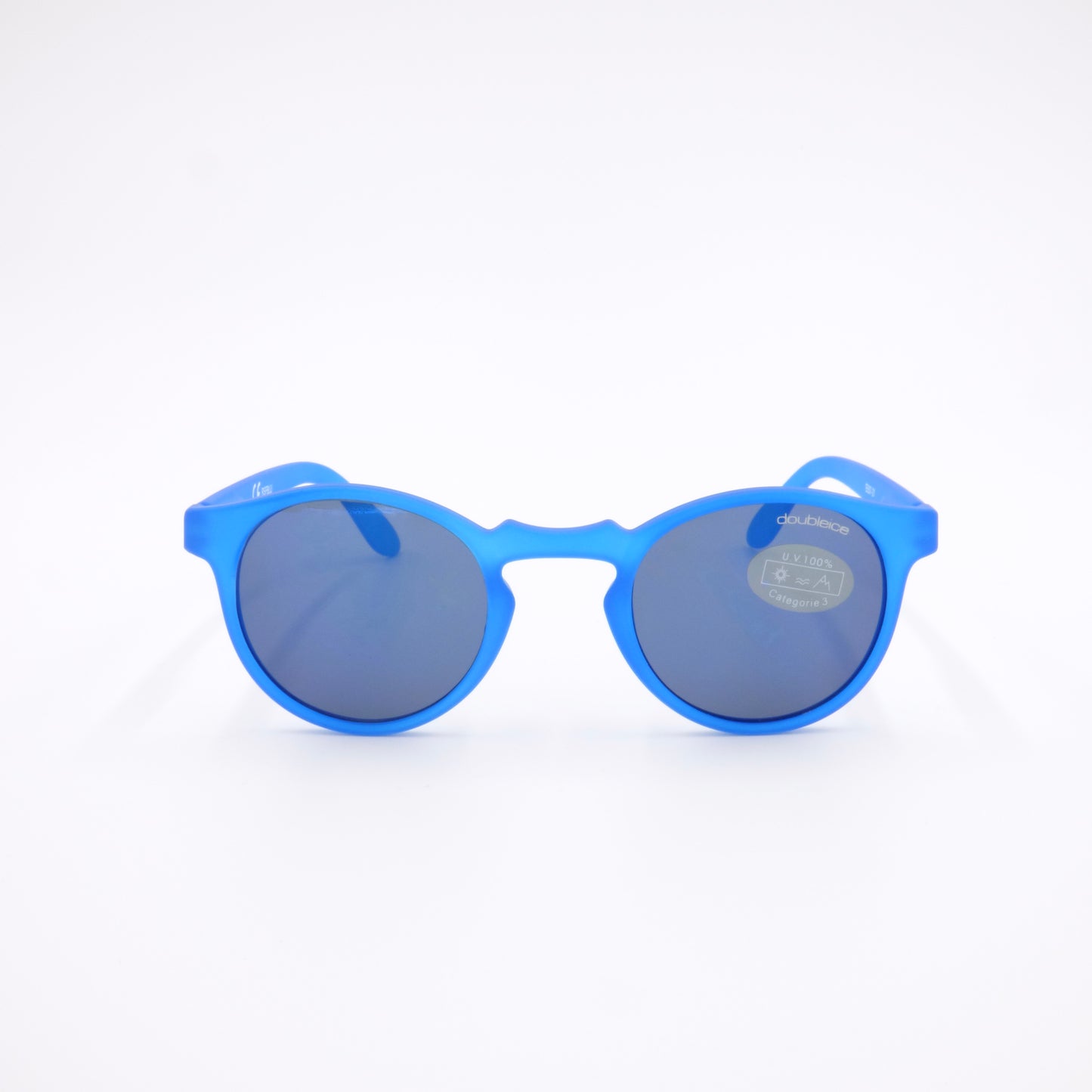 Lunettes de soleil ROUND FLUO - Bleu Fluo (face)